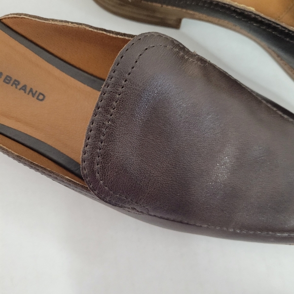 Lucky Brand brown leather slide on loafers women size 8M - Picture 6 of 10